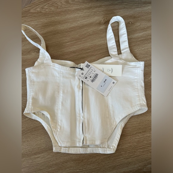 Zara Women's White Corset - Picture 3 of 6